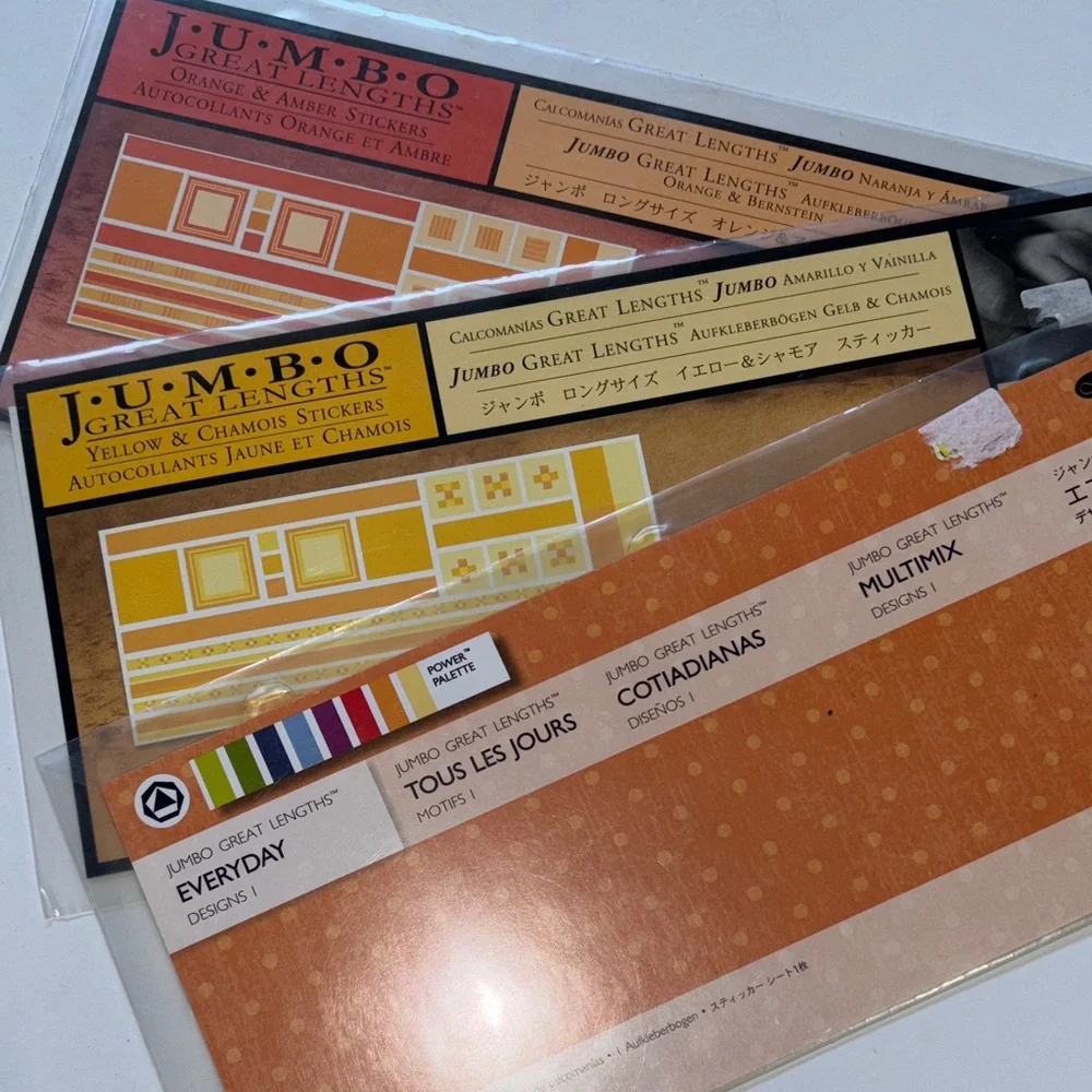 Jumbo Great Lengths Stickers in Orange and Yellow
